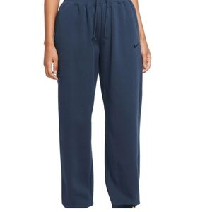 Nike Women's Navy Phoenix High Waist Sweatpants